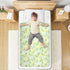 Yoogain 52" 34" Mild and Fresh Flower Lemon Yellow Light Green Changing Pad Covers Soft Absorbent Toddler Bed Pee Pads