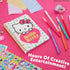 Hello Kitty A5 DIY Journal Kit for Girls Teens Kawaii Spiral Notebook Hair Clips Keychain Bookmark Stickers Cute Stuff