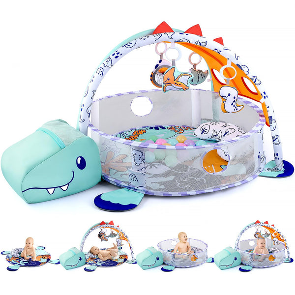 PLAY 4-in-1 Baby Play Mat - Dinosaur Baby Gyms & Playmats Tummy