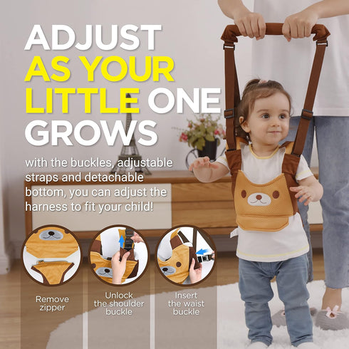 Baby Walking Harness - Handheld Kids Walker Helper - Toddler Infant Walker Assistant Belt for 7-24 Month Old