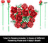 Set, 960PCS Sopu Red Rose Bouquet Building Roses Artificial Flowers Botanical Collection for Dinner Table Home Decor