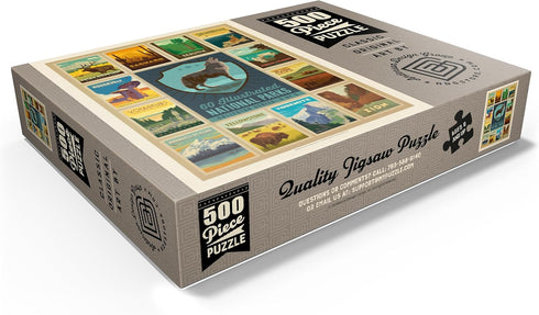 MyPuzzle National Parks Collector Series - Edition 5, Vintage Poster - Premium 500 Piece Jigsaw Puzzle for Adults