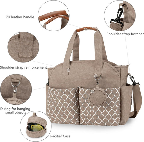 Ywmsfl Mummy Trendy Messenger Bag Diaper Bags Large Capacity Maternal Mother Baby Nursing Handbag Portable Nappy