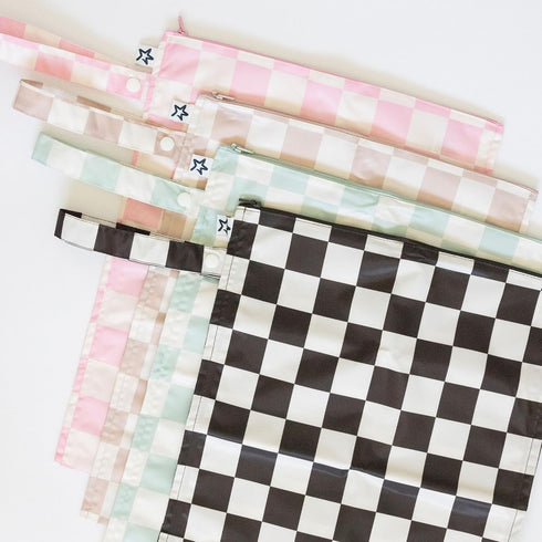 Tiny Twinkle Mess-proof Wet Bags, 2 Pack Waterproof and Washable Bag for Travel Storage, Stroller, Daycare, Baby Diapers