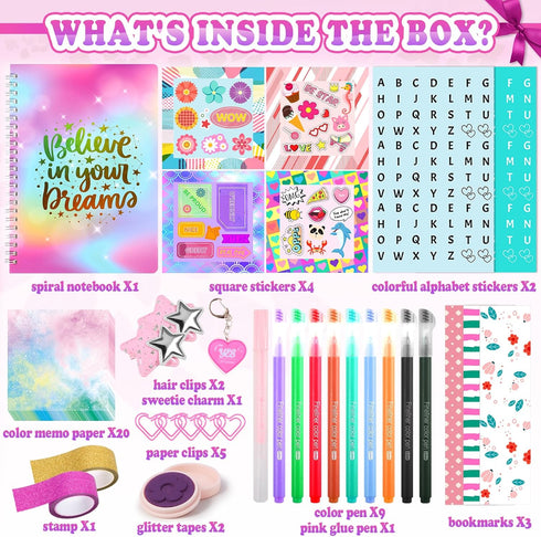 8-14 Nsrzua DIY Journal Kit for Girls,Toys for Ages and Birthday Gifts for Girls.