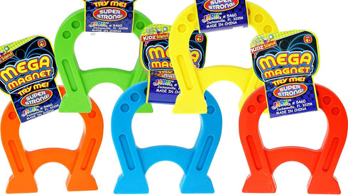 JA-RU Mega Magnet Toy, Strong Horseshoe Shaped Magnets for Preschool Science Experiments & Classroom Activities