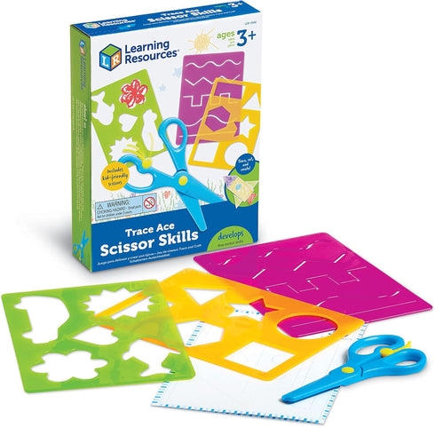 Learning Resources Trace Ace Scissor Skills Set - Develop Scissor Skills, Toddler