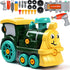 Brixlytoys Toddler Take Apart Toy Set with Electric Drill, DIY Electric Toy Trains