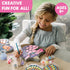 MindWare DIY Unicorn Stepping Stone Kit - Includes Weatherproof Stone, Paint, and Brushes