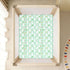 miaozhen 1 Pack 52x28 Cotton Baby Crib Sheets Ultra Soft Cute Bunny Rabbit Butterfly Flower Light Green Playard