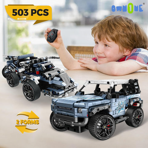 1 4x4 2 1 6+ (503 OWNONE Off Road Pickup Building Kit, in Stem Building Toy with Remote Control, Technique Race Car