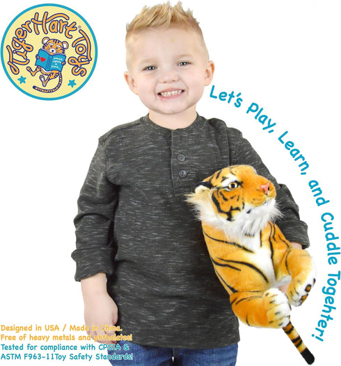 17 Inch TigerHart Arrow The Tiger - (Tail Measurement Not Included) Stuffed Animal Plush Cat