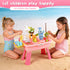 AZTWMYS 3+ Upgraded Toddler Sand Water Table Toy with Electric Water Pump, Kids Sand Water with Faucet/Play Food