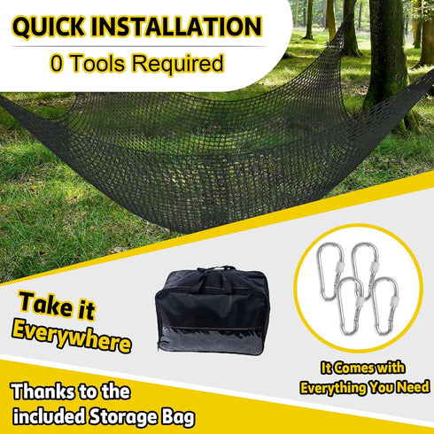 9.9FT 6.6FT Climbing Net for Kids - x Double Layers Heavy Duty Playground Safety Net, Climbing Cargo Net for Tree House