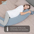 MOON PARK Pregnancy Pillow - Incredibly Smooth and Soft Cooling Cover I Shaped Full Body Maternity Pillow