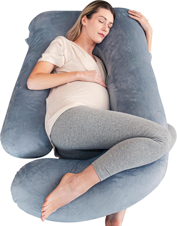 Cute Castle Pregnancy Pillows, Soft U-Shape Maternity Pillow with Removable Cover - Full Body