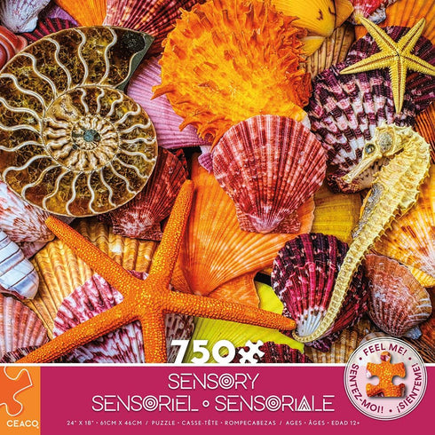 Ceaco - Sensory - Starfish and Shells - 750 Piece Jigsaw Puzzle