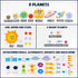 Solar System for Kids with 61 Felt Figures - BONNYCO Space Montessori Toys for Girls Boys Birthday Gifts