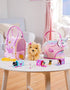 Plush Unicorn Carrier Bag with Comb & Bottle, Stuffed Animal for Kids 3 Years +