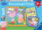 RAVENSBURGER Puzzle, Family and Friends, 3 x 49 Pieces, Peppa Pig Puzzle for Children from 5 Years