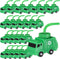 Tanlade Truck Birthday Party Favor Gifts, 10 oz Plastic Garbage Truck Shape Cup with Straws, 24 Sets
