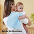 Kewlife gift 20x10in 4Pack(Blue) Baby Muslin Burp Cloths - Ultra Soft & Absorbent, Neutral Colors, Reusable Burp Cloths