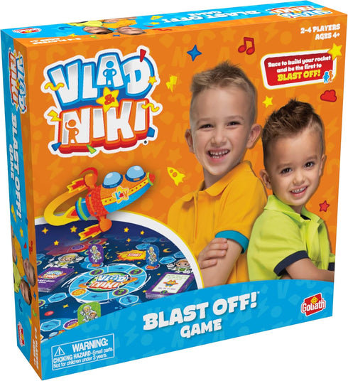 Goliath Vlad & Niki Blast Off! Game - Race to Build Your Rocket with Vlad & Niki for 2-4 Players
