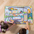 (48 4+ Melissa & Doug Race Around the World Tracks Cardboard Jigsaw Floor Puzzle and Wind-Up Vehicles Pcs)