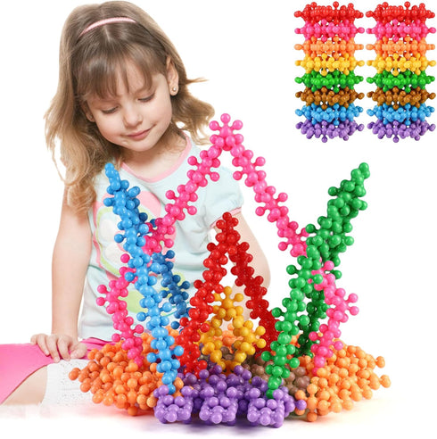 TOMYOU 400 Pieces Building Blocks Kids STEM Toys, Educational Interlocking Solid Plastic Sets for Ages 3+
