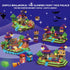 200PCS Set 3+ Magnetic Blocks - Magnetic School Castle with Light Up Blocks - Kids Classroom Sensory Toy for Toddlers