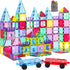 Upgraded Antibacterial Magnetic Tiles 142PCS with 2 Cars, Built-in Antibacterial Protection, Inhibits