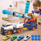 Dwi Dowellin Truck Toys for Kids, 28" Large Car Toys Include 4 Racing Cars + 6 Balls, Light & Sounds, Ejection &
