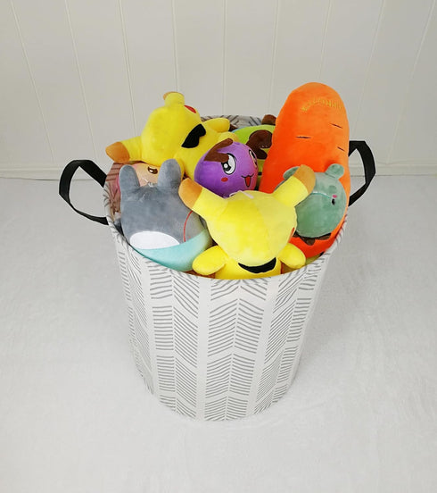 Round Laundry Hamper Storage Basket Organizer for Clothes and Toys with Handles, Gift Basket for Kids