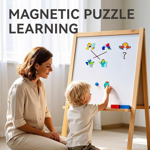30 3-5, Dotimo PCS Farm Animals Pairing Magnetic Puzzles for Toddlers Montessori Learning Toys, Travel Toys, Preschool