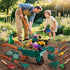 HOSPONY Set-Kids Wheelbarrow Set Set 3+ Kids Gardening Gardening Tools with Shovel, Leaf Rake, Gloves, Spray