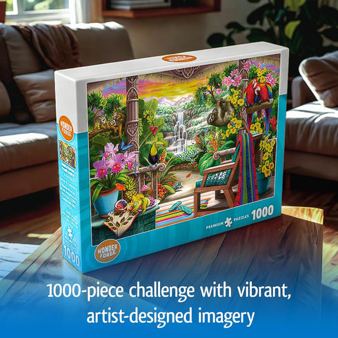 1000 Wonder Forge Tropical Retreat Piece Jigsaw Puzzle for Adults | Unique, Perfectly-Fitting Pieces | Fun, Vibrant