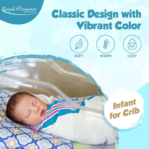 1 Pack 100% Cozy, 30x40 Elaine Karen Flannel Unisex Hospital Receiving Nursing Blankets - Cotton, for Girl or boy