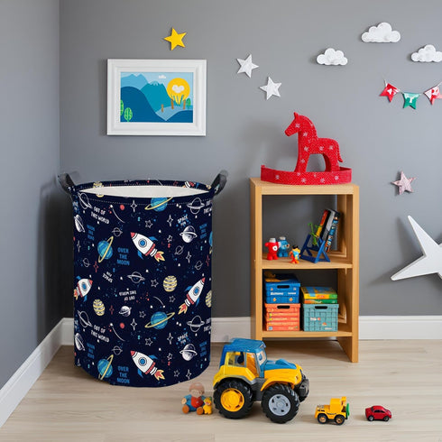 HIYAGON Kids Laundry Basket Baby Hamper for Nursery Boys Kids Hamper Cute Kids Toys Storage Bin Organizer Butterfly