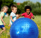Large Sensory Massage Ball for Kids, 33.5" 85CM Bouncy Exercise Ball with Tactile Spikes, Blue Ball