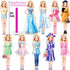 Magnetic Dress Up Paper Doll Playset - Pretend Play Game Travel Toys for Kids, Magnet Clothes Puzzles