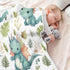 Cute Dragon Baby Blanket - Soft Warm Reversible Infant Newborn Toddler Receiving Blanket for Crib Stroller Nursery,
