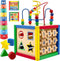 Play22 Wooden Activity Cube for Baby - 6 in-1 Baby Activity Play