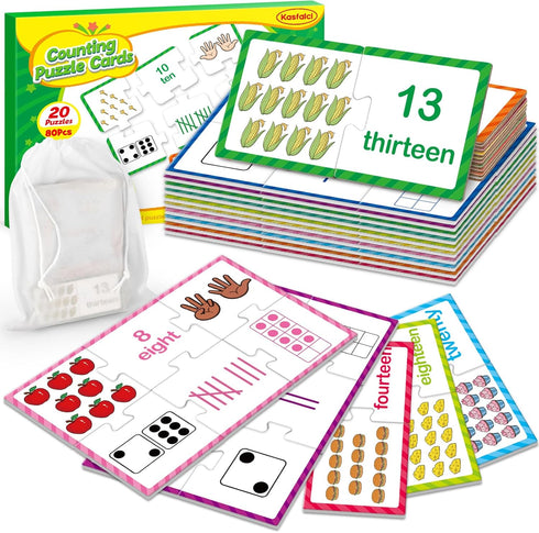 Number Puzzle Cards, Counting Toys, Math Manipulatives, Preschool Learning Activities, Kindergarten Must Haves