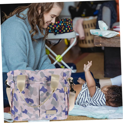 Ergonomic Diaper Travel Bag for Moms with Wide Opening
