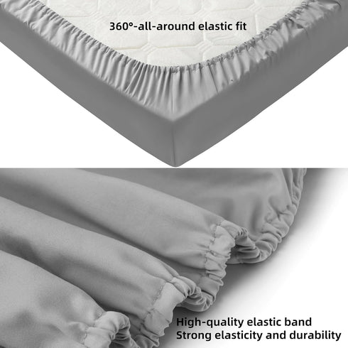 28x52 Inch 8 Inch HBHLFZ Crib Sheets for Boys, Girls, Fitted Crib Sheet - Deep Pocketed Fixed Sheet - Soft