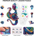 200 11.2x11.2 Qiuenisray Wooden Puzzles for Adults, Octopus Ocean Jigsaw Puzzles Pieces, Cool Wood Puzzle Wall Decor