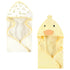 Hudson Baby Unisex Baby Cotton Animal Face Hooded Towel, Yellow Duck, One