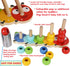 TOWO Wooden Stacking Rings Baby –Lovely Caterpillar Counting Game - Colour Sorting Puzzle - 5 Pegs Ring Stacker - Counting Rings Early Learning Wooden Toys for 1 year old Gift First Birthday Boy Girl