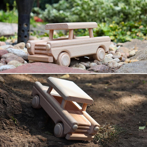 Wooden Car Trabant - DIY Toy Car for Kids & Adults, Handmade Wooden Toys for Preschool Learning Activities