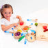 Set Playset Dailyfunn Wooden Pretend Play Foods for Kids Kitchen Montessori Cutting Toys with Storage Box